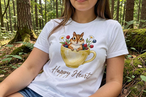 Sublimation Teacup Woodland Creature Watercolor Sublimation artnoy 
