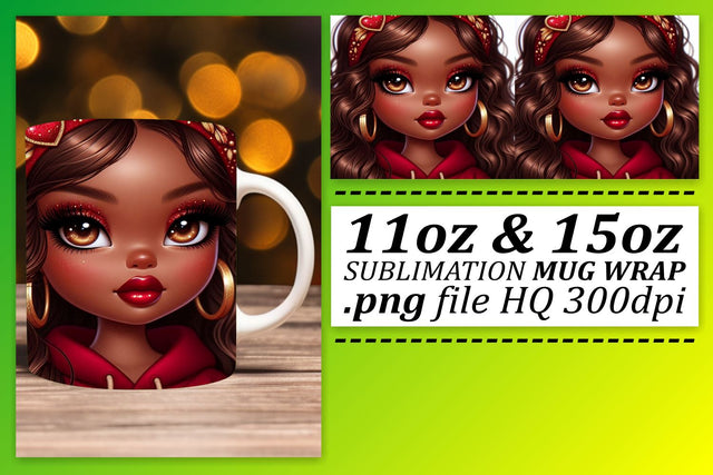 Sublimation templates, elevate your drinkware collection! , Love Girl Sublimation afrosvg 