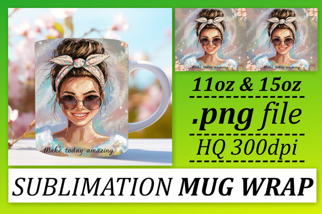 Sublimation templates, enhance your drinkware collection! , Woman Sublimation afrosvg 