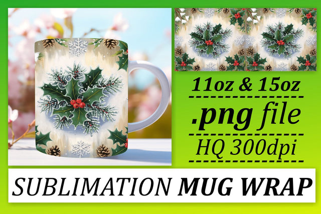 Sublimation templates for 11oz and 15oz mugs, start crafting! , Christmas Sublimation afrosvg 