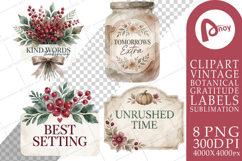 Sublimation Thanksgiving Table Botanica Labels Sublimation artnoy 
