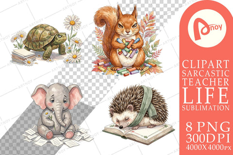Sublimation Tired Boho Teacher Animal Watercolor Sublimation artnoy 