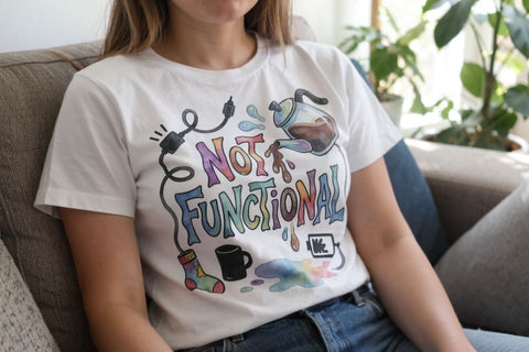 Sublimation Tired Caffeinated Morning Moods Quote Sublimation artnoy 