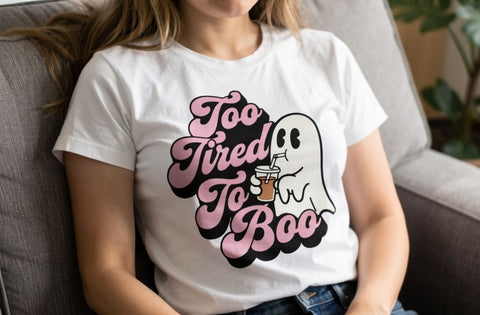 Sublimation Tired Ghoul Club Retro Halloween SVG artnoy 