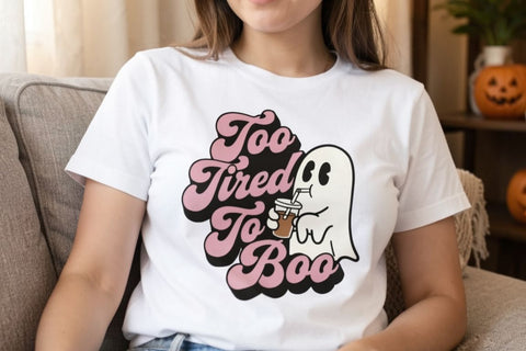 Sublimation Tired Ghoul Club Retro Halloween SVG artnoy 