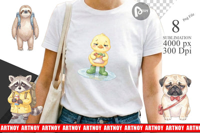 Sublimation Tired Morning Commute Animal Sublimation artnoy 