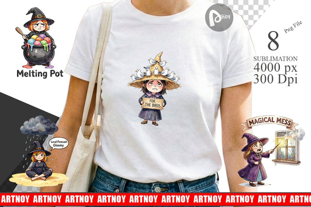 Sublimation Tired Summerween Witch Sublimation artnoy 