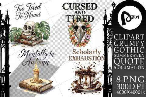 Sublimation Tired Tropical Scholar Goth Quote Sublimation artnoy 