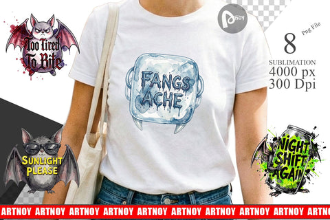 Sublimation Tired Vampire Grumpy Quote Sublimation artnoy 