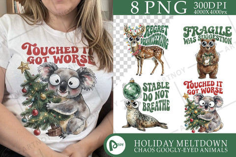 Sublimation Tree Decorating Meltdown Animals Sublimation artnoy 