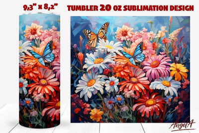 Sublimation tumbler flowers wrap / bouquet of flowers, daisy Sublimation Angelina Semenova 