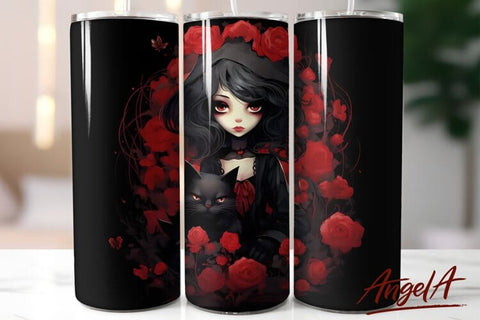 Sublimation tumbler witch / Halloween tumbler wrap design Sublimation Angelina Semenova 