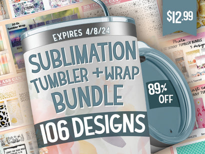 Sublimation Tumbler + Wrap Bundle Bundle So Fontsy Design Shop 