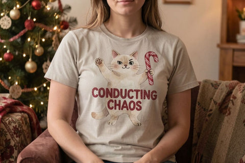 Sublimation Ugly Sweater Judgmental Cat Choir Sublimation artnoy 