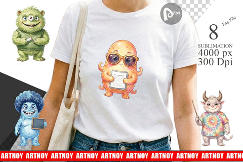 Sublimation UglyCute 70s Monster Teacher Sublimation artnoy 