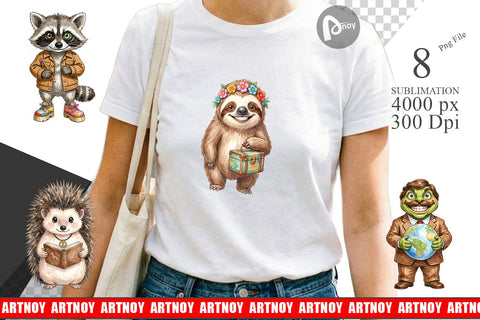 Sublimation UglyCute Groovy Animal Teacher Sublimation artnoy 