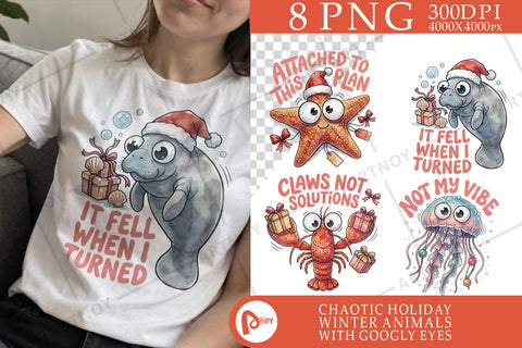 Sublimation Undersea Christmas Aquatic Chaos Sublimation artnoy 