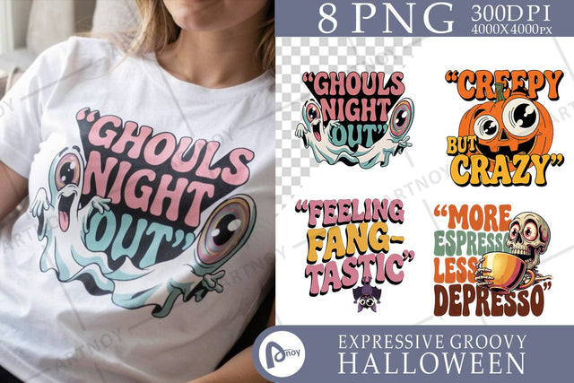 Sublimation Unhinged Chaotic Retro Halloween Sublimation artnoy 