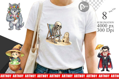 Sublimation Unimpressed Summerween Ghouls Sublimation artnoy 