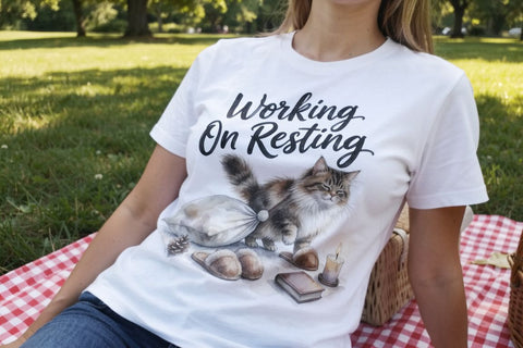 Sublimation Unmotivated Cat Cozy Hygge Watercolor Quote Sublimation artnoy 