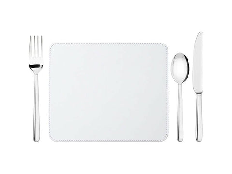 Sublimation Vegan Leather Placemats: 12 x18 Inch White Physical Craft Express 