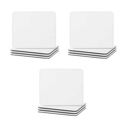 Sublimation Vegan Leather Placemats: 9x7 Inch White Physical Craft Express 12-Pack 