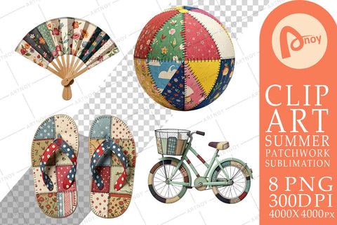 Sublimation Vibrant Summer Play Patchwork Sublimation artnoy 