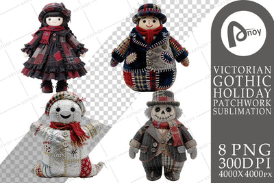 Sublimation Victorian Gothic Patchwork Dolls Sublimation artnoy 