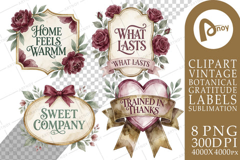 Sublimation Vintage Floral Thankful Heart Emblems Sublimation artnoy 