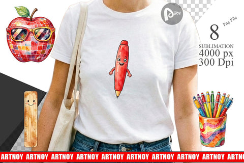 Sublimation Vintage Groovy Teacher Accessory Sublimation artnoy 
