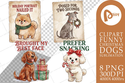 Sublimation Vintage Holiday Photo Card Dogs Sublimation artnoy 