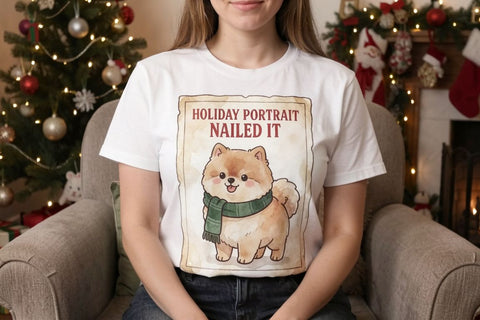 Sublimation Vintage Holiday Photo Card Dogs Sublimation artnoy 
