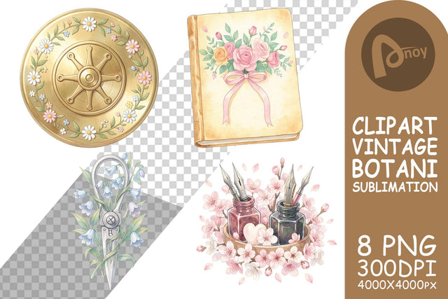 Sublimation Vintage Letter And Floral Watercolor Sublimation artnoy 