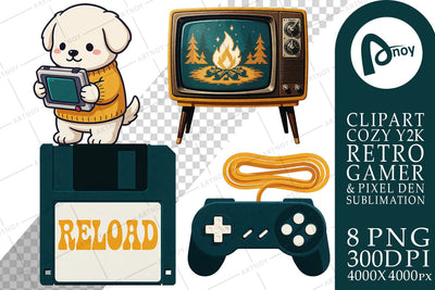 Sublimation Vintage Mustard & Teal Pixel Den Art Sublimation artnoy 