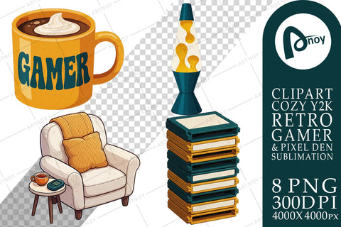 Sublimation Vintage Mustard & Teal Pixel Den Art Sublimation artnoy 