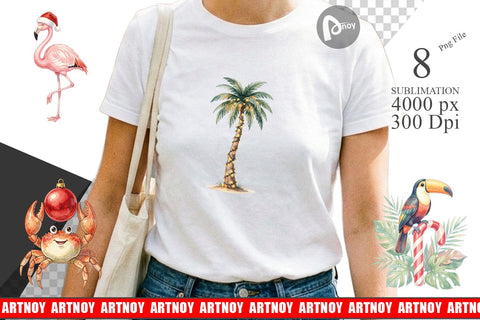 Sublimation Vintage Tropical Holiday Animal Sublimation artnoy 