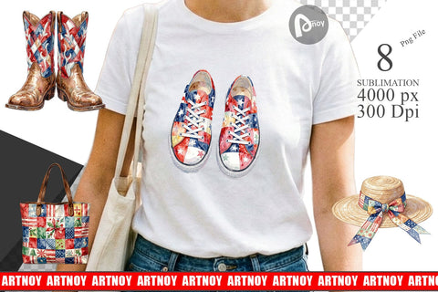 Sublimation Vintage USA Patchwork Accessories Sublimation artnoy 