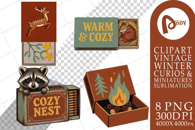 Sublimation Vintage Winter Matchbox Adventures Sublimation artnoy 