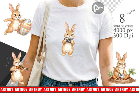 Sublimation Watercolor Active Hobby Easter Bunny Sublimation artnoy 