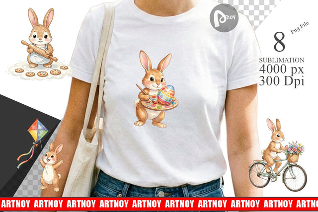 Sublimation Watercolor Active Hobby Easter Bunny Sublimation artnoy 
