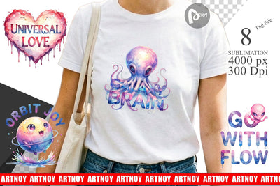 Sublimation Watercolor Alien Quote Sublimation artnoy 