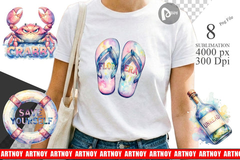 Sublimation Watercolor Anti Social Beach Quotes Sublimation artnoy 