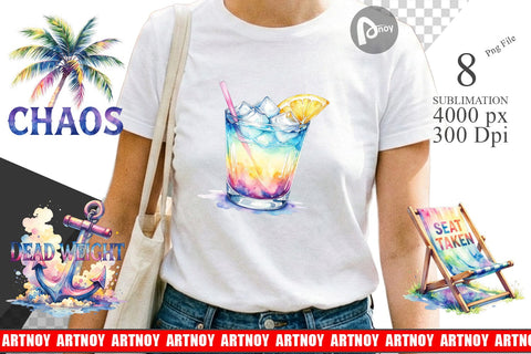 Sublimation Watercolor Anti Social Beach Quotes Sublimation artnoy 