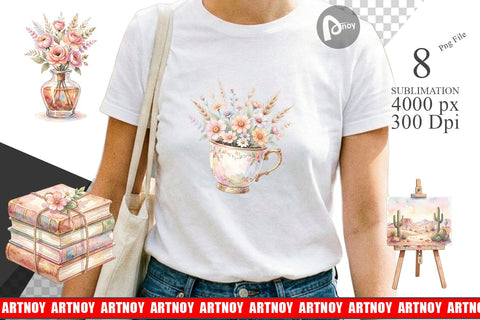 Sublimation Watercolor Boho Artistic Craft Ephemera Sublimation artnoy 