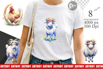 Sublimation Watercolor Boho Highland Cow And Friends Sublimation artnoy 