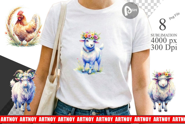 Sublimation Watercolor Boho Highland Cow And Friends Sublimation artnoy 