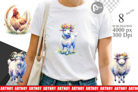 Sublimation Watercolor Boho Highland Cow And Friends Sublimation artnoy 