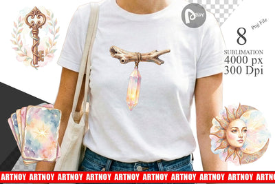 Sublimation Watercolor Boho Mystical Celestial Art Sublimation artnoy 