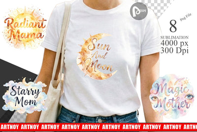 Sublimation Watercolor Celestial Boho Mother Quotes Sublimation artnoy 