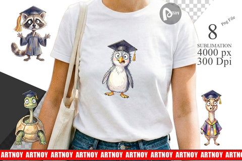 Sublimation Watercolor Chaotic Animal Graduation Sublimation artnoy 